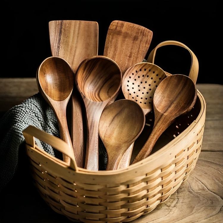 Teak Wooden Utensil Set