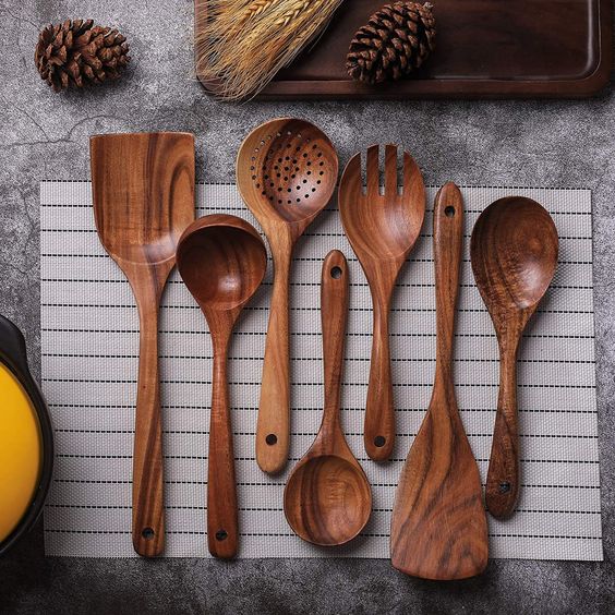 Teak Wooden Utensil Set